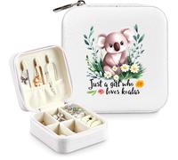 BJDAMAI Koala Jewelry Box, Gifts For Kids Teens Girls, Koala Lovers Stuff Items Accessories Things Merchandise Decor Merch, Travel Ring Earrings Necklace Organizer Holder!