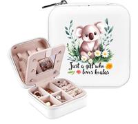 BJDAMAI Koala Jewelry Box, Gifts For Teens Girls, Koala Lovers Stuff Items Accessories Things Merchandise Decor Merch, Travel Ring Earrings Necklace Organizer Holder!