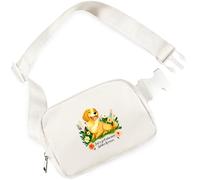 BJDAMAI Mini Belt Bag for Teens Girls Kids for Workout Running Traveling Hiking, Waist Packs, Crossbody Bags with Adjustable Strap!, Golden Retriever, Cute