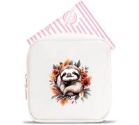 BJDAMAI Mini Makeup Bag, Cute Portable Zipper Pouch Cosmetic Bag For Teen Girls Kids, Small Storage Bag For Sanitary Pad, Coin, Lipstick, Jewelry!, Sloth, Cute