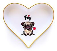 BJDAMAI Pug Ring Holder Dish Tray, Gifts For Women Teens Girls Kids, Pug Lovers Themed Stuff Accessories Things Decor Merch, Home Room Ring Earrings Necklace Organizer Holder!
