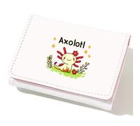BJDAMAI Wallet For Teens Kids Girls Age 6,7,8,9,10,11,12, Small Slim Thin Mini Compact Women Wallet, Animal Lovers Gifts Stuff, Cash Card Coin Pocket Window For Female！, Axolotl, Modern