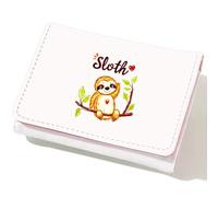 BJDAMAI Wallet For Teens Kids Girls Age 6,7,8,9,10,11,12, Small Slim Thin Mini Compact Women Wallet, Animal Lovers Gifts Stuff, Cash Card Coin Pocket Window For Female！, Sloth, Modern