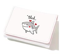 BJDAMAI Wallet For Teens Kids Girls Age 6,7,8,9,10,11,12, Small Slim Thin Mini Compact Women Wallet, Animal Lovers Gifts Stuff, Cash Card Coin Pocket Window For Female！, Shark, Modern
