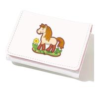 BJDAMAI Wallet For Teens Kids Girls Age 6,7,8,9,10,11,12, Small Slim Thin Mini Compact Women Wallet, Animal Lovers Gifts Stuff, Cash Card Coin Pocket Window For Female！, Horse, Modern
