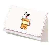 BJDAMAI Wallet For Teens Kids Girls Age 6,7,8,9,10,11,12, Small Slim Thin Mini Compact Women Wallet, Animal Lovers Gifts Stuff, Cash Card Coin Pocket Window For Female！, Cow, Modern
