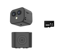 BJdfgE 4K Mini Action Camera with Image Stabilization, Night Vision, Wireless, Dual Surveillance Cam(Camera Add 16g)