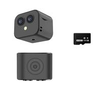 BJdfgE 4K Mini Action Camera with Image Stabilization, Wireless Micro Dual Surveillance Cam, Night Vision