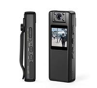 BJdfgE A22 Digital Mini Body Camera 1080P Sports DV HD Screen Magnetic Night Vision Small Nanny Camcorder Police(With 128GB Card)