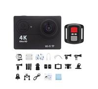 BJdfgE H9 4K Action Camera with Image Stabilization, Waterproof 30M, 30FPS, 2.0 Inch Screen, Wi Fi(No Card; Nero)