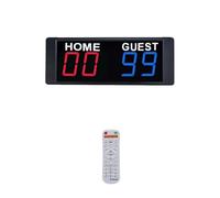 BJdfgE Magnetic Battery Powered Electronic Scoreboard With Remote, Portable Mini Digital LED Table Score Keeper, 1.5"(Blue)