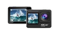 BJdfgE S60 Action Camera with Image Stabilization, 4K Ultra HD, Waterproof 30m, 170° Fisheye Lens(With 128g Sd Card)