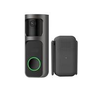 BJdfgE Video Doorbell 2S Set 5000mAh Rechargeable Battery 30°Pan Lens Human Detection Two-way Talk Waterproof 100% Wire-Free Chime