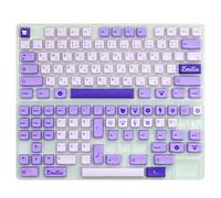 Bjebndd PBT XDA Profile 134PCS Keycaps Purple Color For Gaming Mechanical Keyboards MX-Switches DYE SUB Keycap Girls Gift Thick PBT Dye Subbed Keycaps ForCherry MX-Switch GMMK Mechanical Keyboard XDA