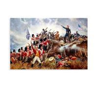BJESWX The Battle of New Orleans by E. Percy Moran Canvas Poster Bedroom Decor Landscape Office Room Decor Gift 24x36inch(60x90cm)
