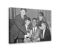 BJESWX THE BEATLES And Little Richard Canvas Poster Wall Art Decor Print Picture Paintings for Living Room Bedroom Decoration 16x24inch(40x60cm)