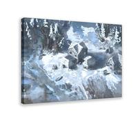 BJESWX Video Games - Age of Empire Town Center Winter Canvas Poster Bedroom Decor Landscape Office Room Decor Gift 08x12inch(20x30cm)