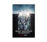 BJESWX What Happened to Monday Canvas Poster Bedroom Decor Landscape Office Room Decor Gift 24x36inch(60x90cm)