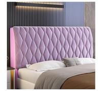 BJFCMLC Velvet Headboard Covers Universal Full Size Dustproof Protectors Covers Headboard Slipcover Thicken Cover for Bedroom Decor Home & Hotel(150 * 65cm,Purple)