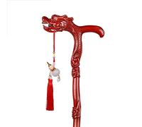 BJH Hand Carved Walking Sticks with Rubber Tip Natural Wood Canes for Men and Women Comfort Grip Handle Solid wood Crutch for Birthday Gift