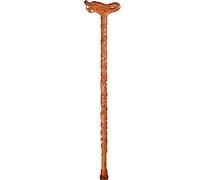 BJH Solid Wood Walking Stick, Walking Cane for Rollator Wooden Walking Cane Stick Old Man Walker Walking Rod Solid Wood Crutches for Men Hiking