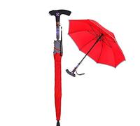 BJH Walking Stick with Light Adjustable Crutch Intelligent Elderly Umbrella Walking Cane Aluminum Walking Aid Unisex for Elderly As Gift