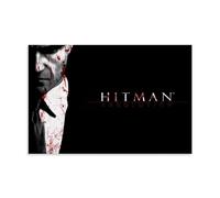 BJHIHSX Agent 47 Main Character Black White Art Poster Decorative Painting Canvas Wall Posters And Art Picture Print Modern Family Bedroom Decor Posters 20x30inch(50x75cm)