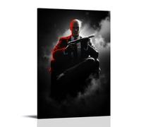 BJHIHSX Agent 47 Main Character Black White Fanart Poster Decorative Painting Canvas Wall Posters And Art Picture Print Modern Family Bedroom Decor Posters 08x12inch(20x30cm)