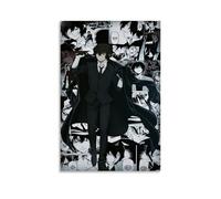 BJHIHSX Anime Bungo Stray Dogs Black and White Art Wall Art Picture Print Modern Family Room Decor 12 x 18 Inches (30 x 45 cm)