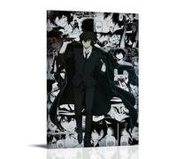 BJHIHSX Anime Bungo Stray Dogs Black and White Art Wall Art Picture Print Modern Family Room Decor 24 x 36 Inches (60 x 90 cm)