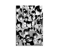 BJHIHSX Anime Bungo Stray Dogs Black and White Fan Art Wall Art Picture Print Modern Family Room Decor 12 x 18 Inches (30 x 45 cm)