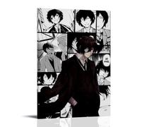 BJHIHSX Anime Bungo Stray Dogs Black & White Art Wall Art Picture Print Modern Family Room Decor 08 x 12 Inches (20 x 30 cm)