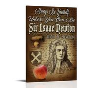 BJHIHSX Art Poster of Sir Isaac Newton And Apple Poster Decorative Painting Canvas Wall Posters And Art Picture Print Modern Family Bedroom Decor Posters 12x18inch(30x45cm)