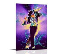 BJHIHSX Dancer Star Michael Jackson Painting Colourful Art Poster Decorative Painting Canvas Wall Art Living Room Poster Bedroom Painting 12 x 18 Inch (30 x 45 cm)