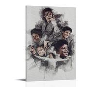 BJHIHSX Michael Jackson Dancer Black White Painting Art Poster Decorative Painting Canvas Wall Art Living Room Poster Bedroom Painting 08 x 12 Inch (20 x 30 cm)
