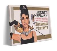 BJHIHSX Movie Breakfast at Tiffany's Heroine Fan Art Poster Decorative Painting Canvas Wall Posters And Art Picture Print Modern Family Bedroom Decor Posters 24x36inch(60x90cm)