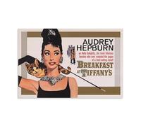 BJHIHSX Movie Breakfast at Tiffany's Heroine Fan Art Poster Decorative Painting Canvas Wall Posters And Art Picture Print Modern Family Bedroom Decor Posters 24x36inch(60x90cm)