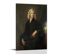 BJHIHSX Sir Isaac Newton Portrait Painting Poster Decorative Painting Canvas Wall Posters And Art Picture Print Modern Family Bedroom Decor Posters 16x24inch(40x60cm)