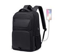 BJIAX Business Laptop Backpack for Men, 15.6 Inch Travel Rucksack | 30L Water-Resistant Work Backpack , Dual USB-A & USB-C Ports for Office, YKK Zipper, College & Commute