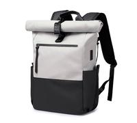 BJIAX Rolltop Backpack Women Men Large Laptop Backpack Waterproof with Computer Compartment 16 Inch Backpacks School Backpack Waterproof Travel Backpack Hand Luggage Aeroplane Work Travel Grey
