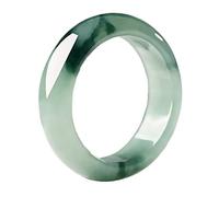 BJIMIDTI Natural Green Jade Ring, Women's Good Luck Wealth Jadeite Jade Jewelry Gifts, Size (4-13), 5, Stone, Agate