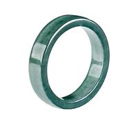 BJIMIDTI Natural Jade Ring for Women (Size 6-11) - Light Green Jade Stone Skinny Band Ring - Simple Gemstone Jewelry Gift, SIZE 5, Stone, agate