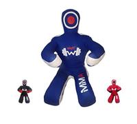 BJJ Brazilian JIU Jitsu Wrestling Dummy for Grappling, Submission, Mixed Martial Arts, MMA Training, Punching, Throwing and Judo Karate Practice (UNFILLED) (Blue Canvas, 59")