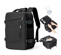 BJLFS Backpack Travel Cabin Airplane 40x30x20 Ryanair Wizzair Vacuum Backpack Suitcase Carry-on Luggage 40x20x25 Vueling Travel Bag Men Travel Suitcases Cabin Laptop Backpack 14 Inch, H04-black