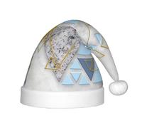 BJNGHKLN Abstract Geometric Pattern Print Christmas Hat For Kids Festive Christmas Party Hat Xmas Holiday Decorations Hat