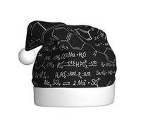 BJNGHKLN Abstract Science Chemistry Illustration 3d Print Santa Hat For Adults Festive Christmas Party Hat Xmas Holiday Decorations Hat