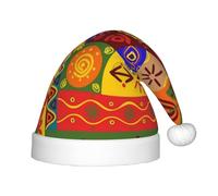 BJNGHKLN African National Patterns Print Christmas Hat For Kids Festive Christmas Party Hat Xmas Holiday Decorations Hat