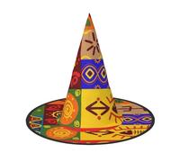 BJNGHKLN African National Patterns Print Halloween Witch Hat For Women Party Hat For Halloween Festivities Cosplay Costume Ensemble
