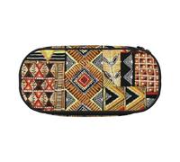 BJNGHKLN African Textile Patchwork Print Pencil Pouch for Kids Fun Pencil Case Pouch for Girls Large Pen Case with Zipper, Portable Pencil Bag Holder for School Sudent Teacher Stationery