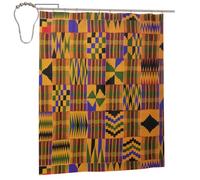 BJNGHKLN African Tribal Ethnic Texture Print Shower Curtain 182 X 152 Cm Bathroom Shower Curtain Waterproof Polyester Fabric Bathtub Curtain, Washable, Quick Dry, Bathtub Decor With 12 Hooks